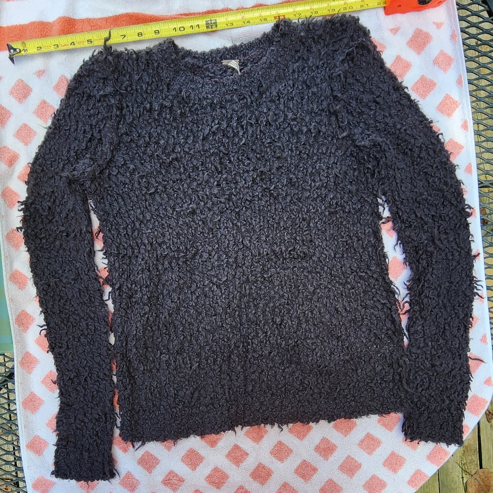 Free people chunky black sweater